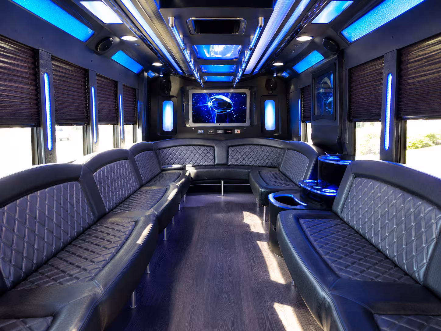 vallejo 28 passenger party bus inside